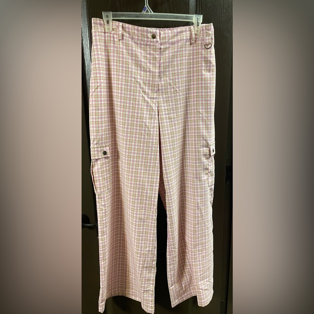 🎉Forever 21 pink plaid pants size 1X